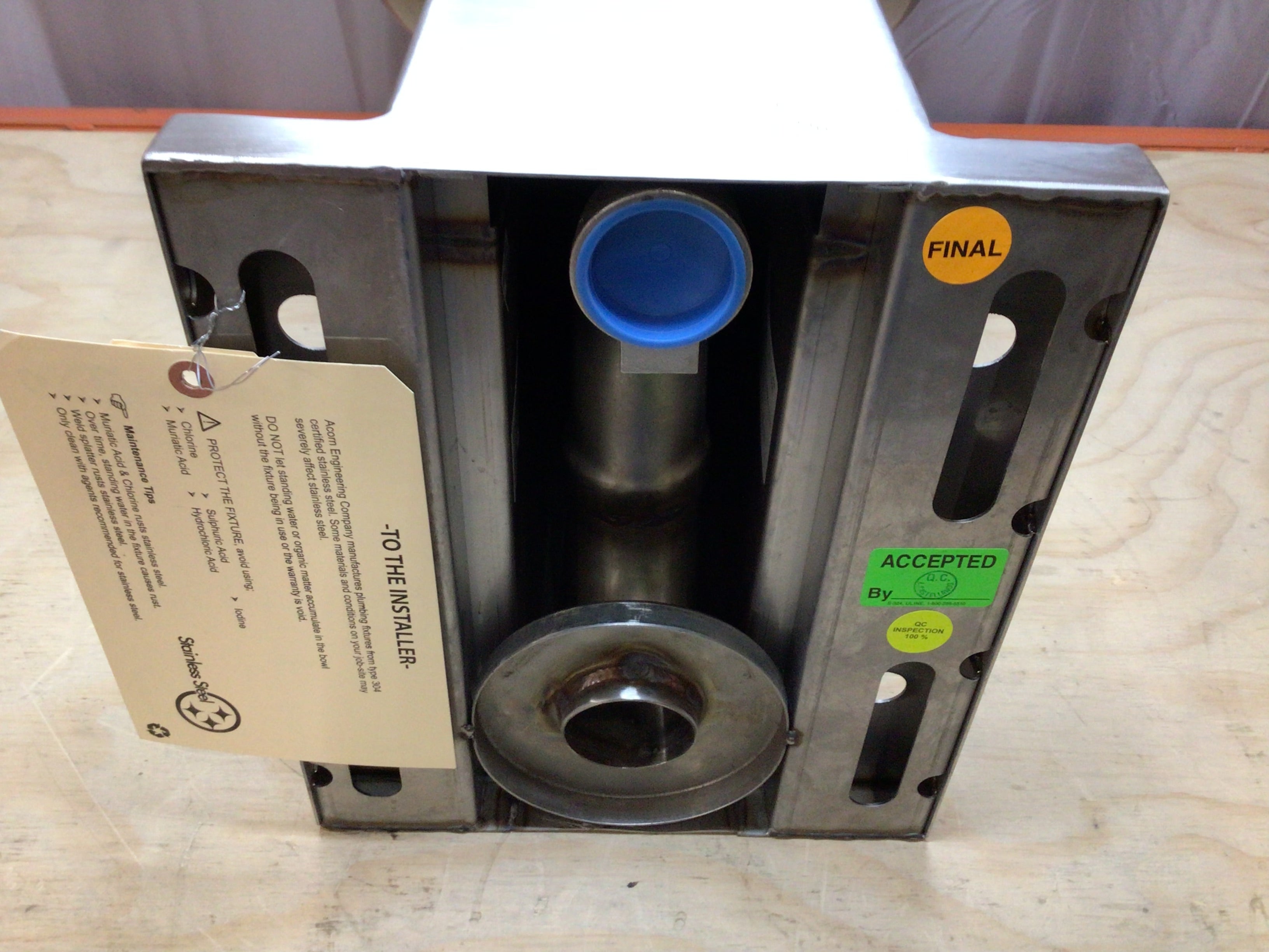 Acorn Controls R2105-W-1 Prison Toilet Stainless Steel *OPEN BOX* (8119278108910)